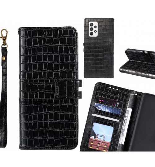 Samsung Galaxy A72 case croco wallet Leather case