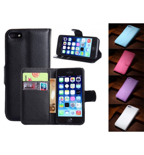 iphone 5 5s case wallet leather case w stand