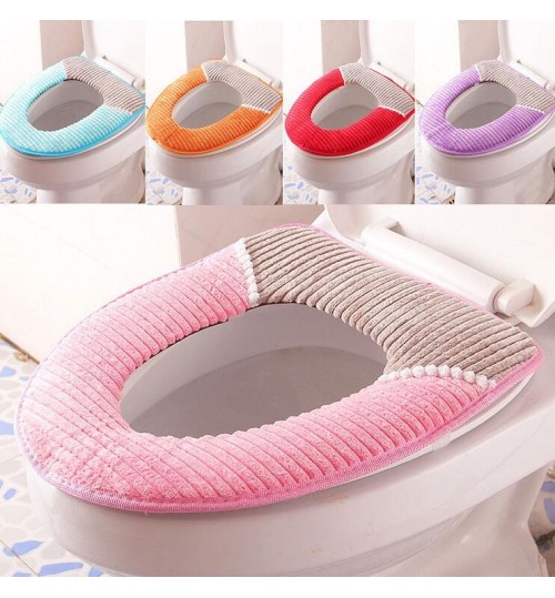 Bathroom Toilet Seat Warmer Cover Washable