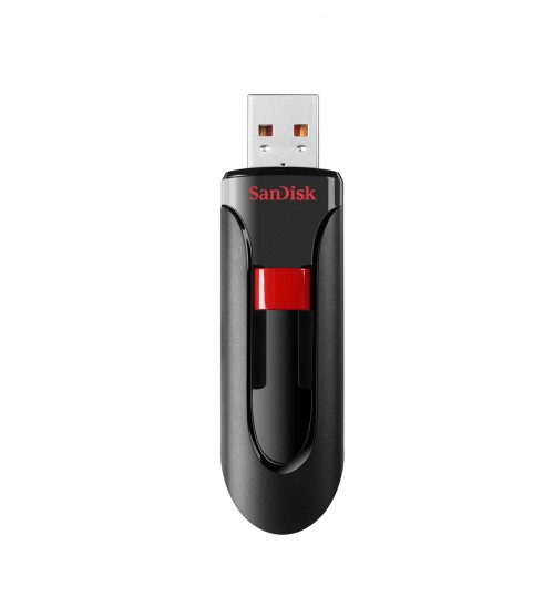 SANDISK CRUZER GLIDE USB FLASH DRIVE CZ60 128GB USB2.0 BLACK RETRACTABLE DESIGN 5Y