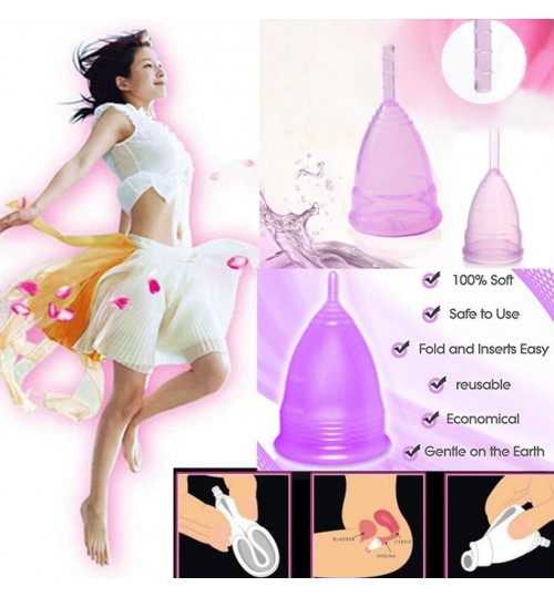 Reusable Silicone Menstrual Cup-L