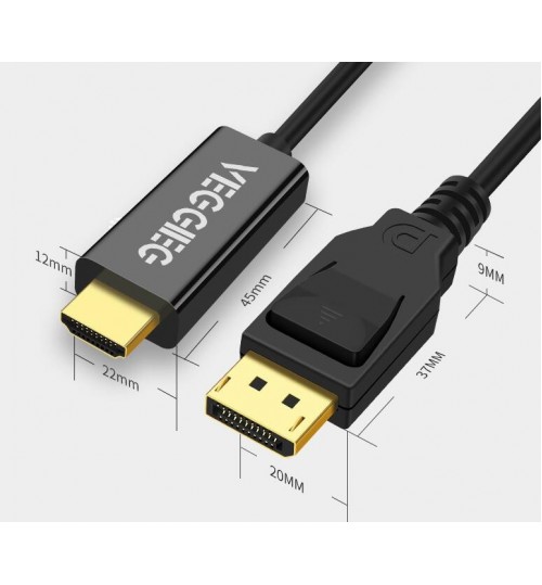 DP to HDMI Cable 3M 4K