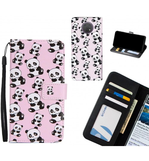 Nokia G10 case 3 card leather wallet case printed ID