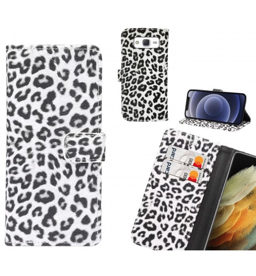 Galaxy J5 Case  Leopard Leather Flip Wallet Case