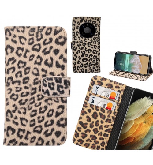 Huawei Mate 40 Case  Leopard Leather Flip Wallet Case