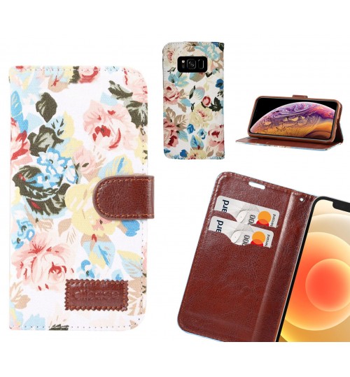 Galaxy S8 Case Floral Prints Wallet Case