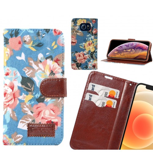 Galaxy S6 Case Floral Prints Wallet Case