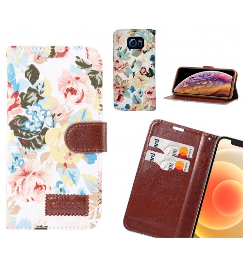 Galaxy S6 Case Floral Prints Wallet Case