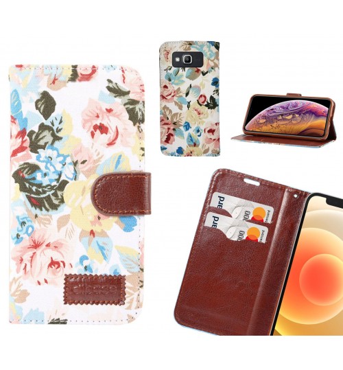 Galaxy J2 Prime Case Floral Prints Wallet Case