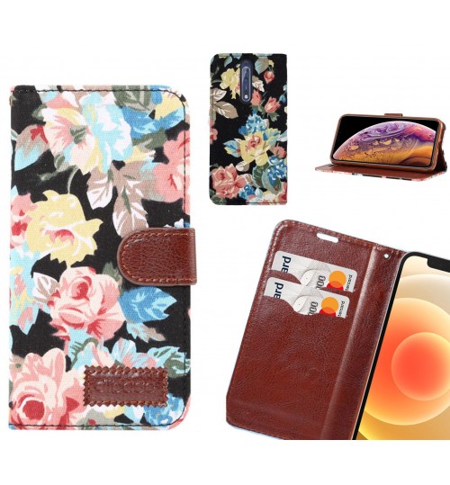 NOKIA 8 Case Floral Prints Wallet Case