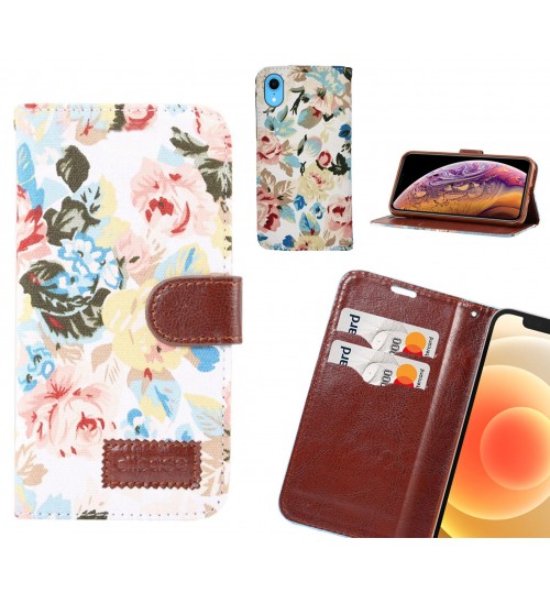 iPhone XR Case Floral Prints Wallet Case