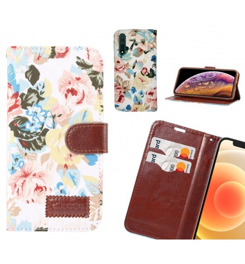 Huawei nova 5 Case Floral Prints Wallet Case