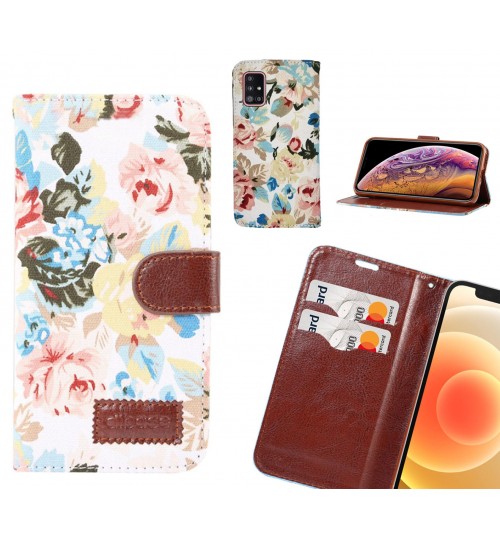 Galaxy A51 Case Floral Prints Wallet Case