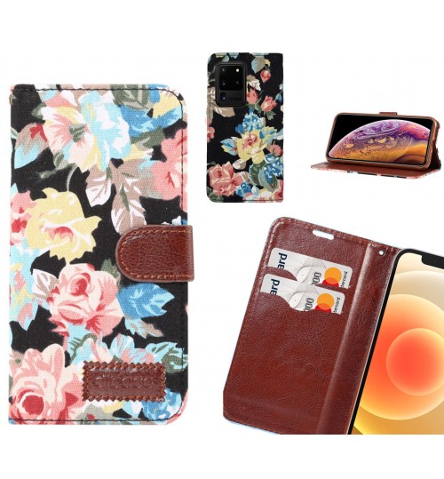 Galaxy S20 Ultra Case Floral Prints Wallet Case