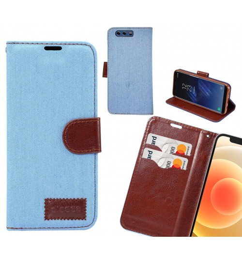 HUAWEI P10 PLUS Case Wallet Case Denim Leather Case