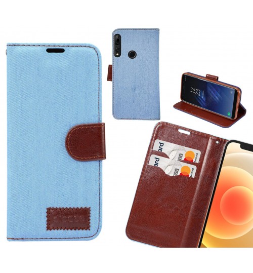 Huawei Y9 Prime 2019 Case Wallet Case Denim Leather Case - Faded Light Blue