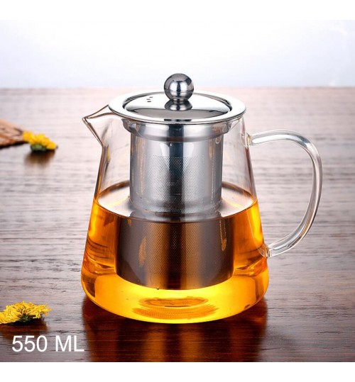 Glass Tea Pot Heat Resistant 550 ml