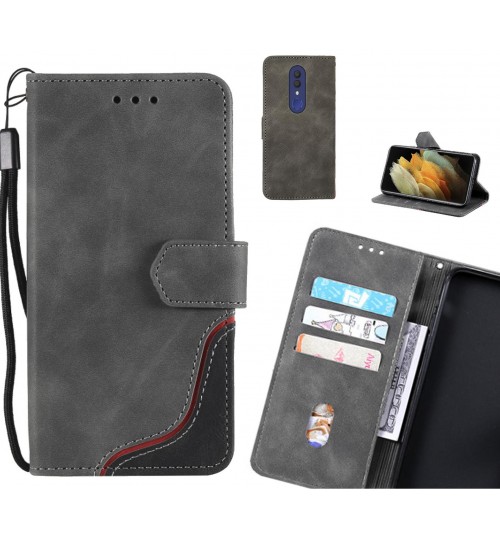 Alcatel 1x Case Wallet Denim Leather Case - Grey
