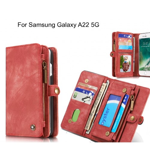 Samsung Galaxy A22 5G Case Retro leather case multi cards