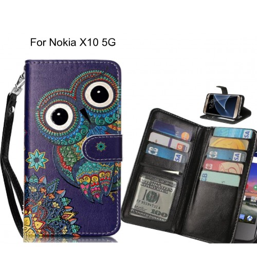 Nokia X10 5G case Multifunction wallet leather case