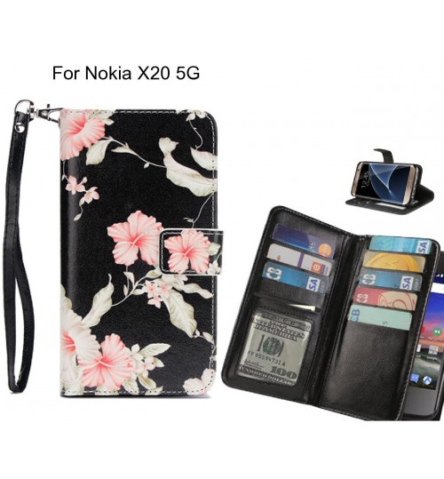 Nokia X20 5G case Multifunction wallet leather case