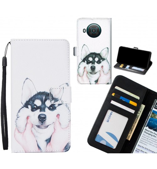 Nokia X10 5G case 3 card leather wallet case printed ID