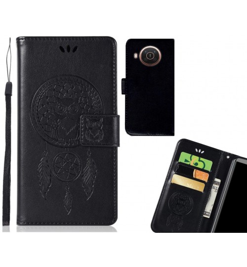 Nokia X20 5G Case Embossed wallet case owl