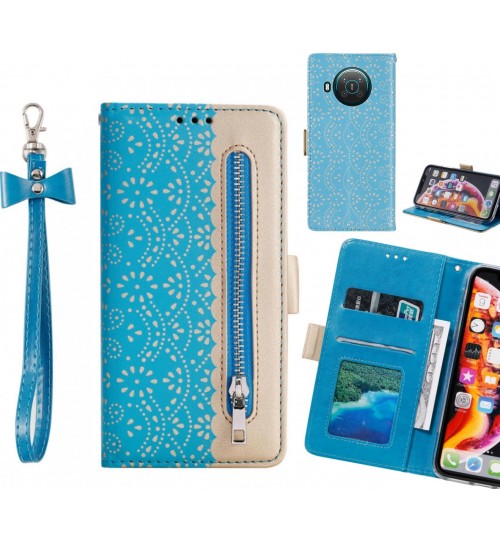 Nokia X10 5g Case Multifunctional Wallet Case - Blue
