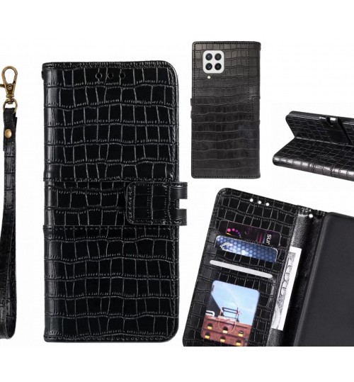 Samsung Galaxy A22 4G case croco wallet Leather case