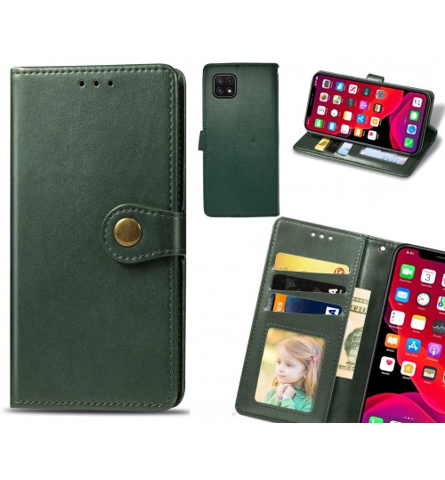 Samsung Galaxy A22 5G Case Premium Leather ID Wallet Case