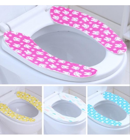 Sticky Toilet Mat Seat Cover Washable Twin Set