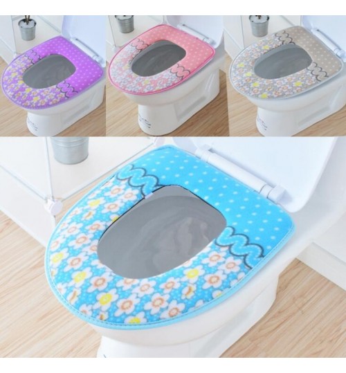 Bathroom Toilet Seat Warmer Cover Washable