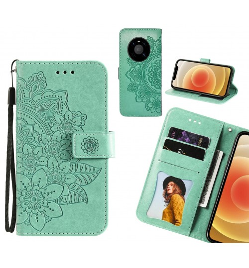 Huawei Mate 40 Case Embossed Floral Leather Wallet case