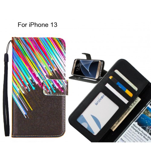 iPhone 13 case 3 card leather wallet case printed ID