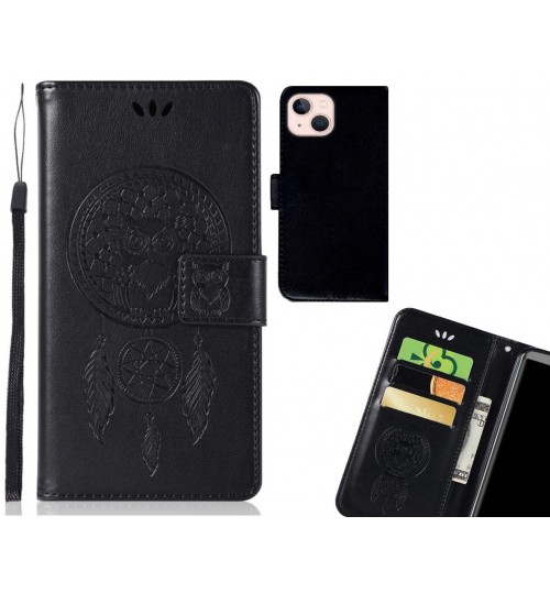 iPhone 13 Mini Case Embossed wallet case owl