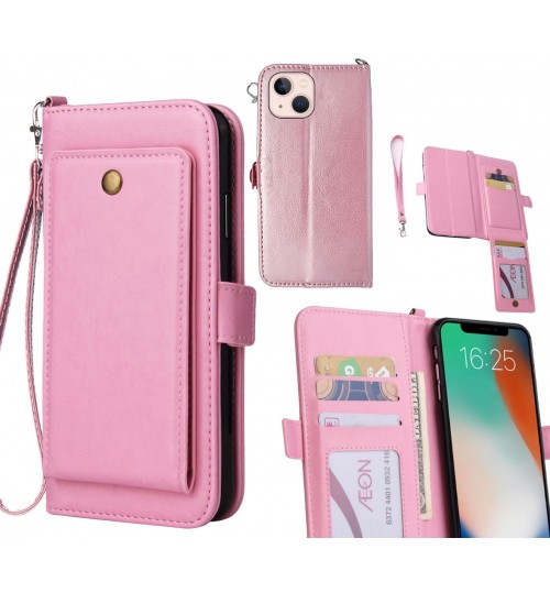 iPhone 13 Mini Case Retro Leather Wallet Case