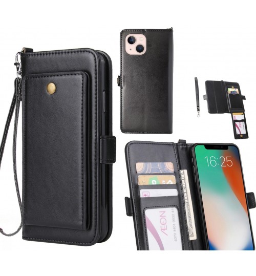 iPhone 13 Mini Case Retro Leather Wallet Case