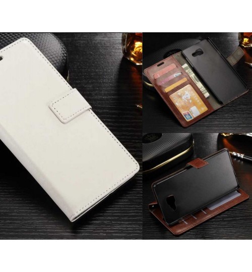 Galaxy J5 prime vintage fine leather wallet case