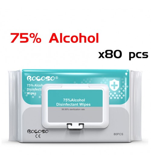 Alcohol Wipes 75% Antibacterial 80 PCS