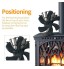 Heat Powered Stove Fan Fireplace Fan 6 Blades