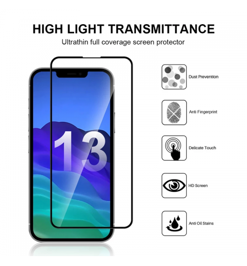 iPhone 13 Mini Tempered Glass Screen Protector FULL Screen