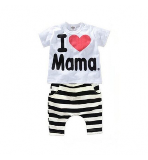 Kids Clothing 120 CM I Love Mama Children Clothing