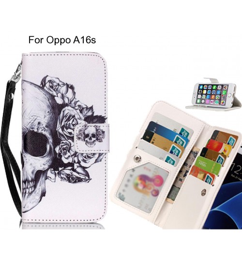 Oppo A16s case Multifunction wallet leather case