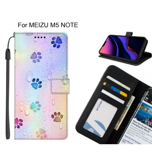 MEIZU M5 NOTE case leather wallet case printed ID