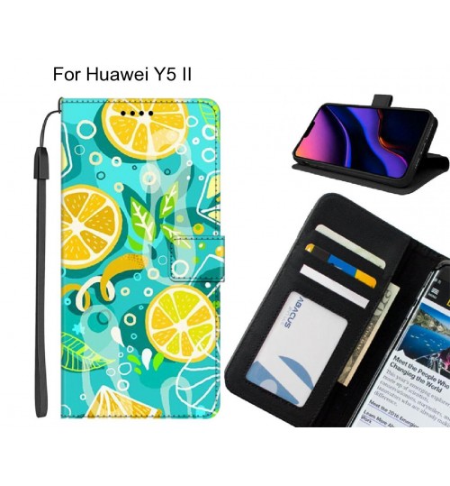 Huawei Y5 II case leather wallet case printed ID