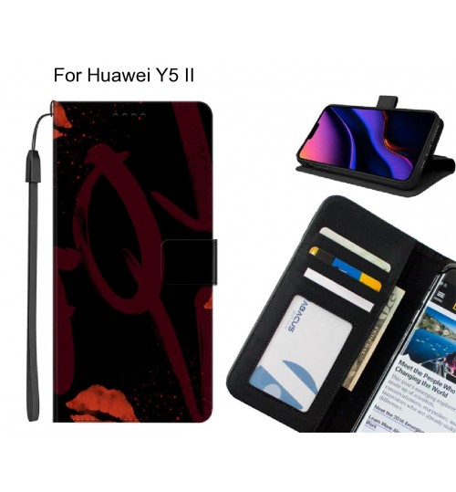 Huawei Y5 II case leather wallet case printed ID