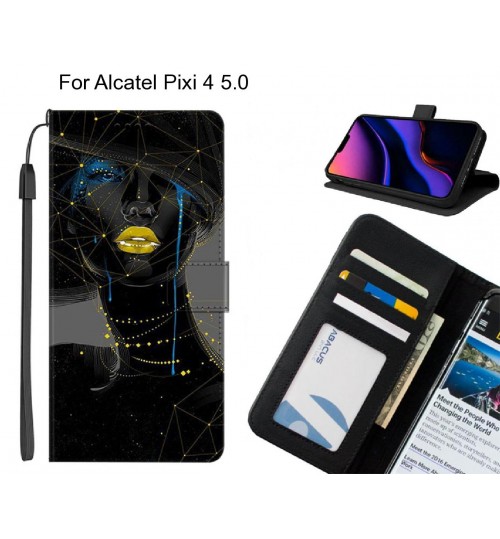 Alcatel Pixi 4 5.0 case leather wallet case printed ID