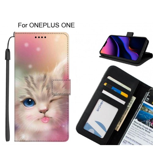 ONEPLUS ONE case leather wallet case printed ID