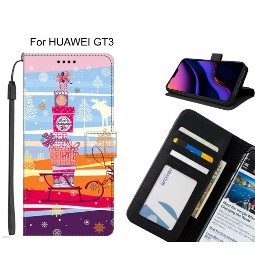 HUAWEI GT3 case leather wallet case printed ID