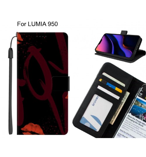 LUMIA 950 case leather wallet case printed ID